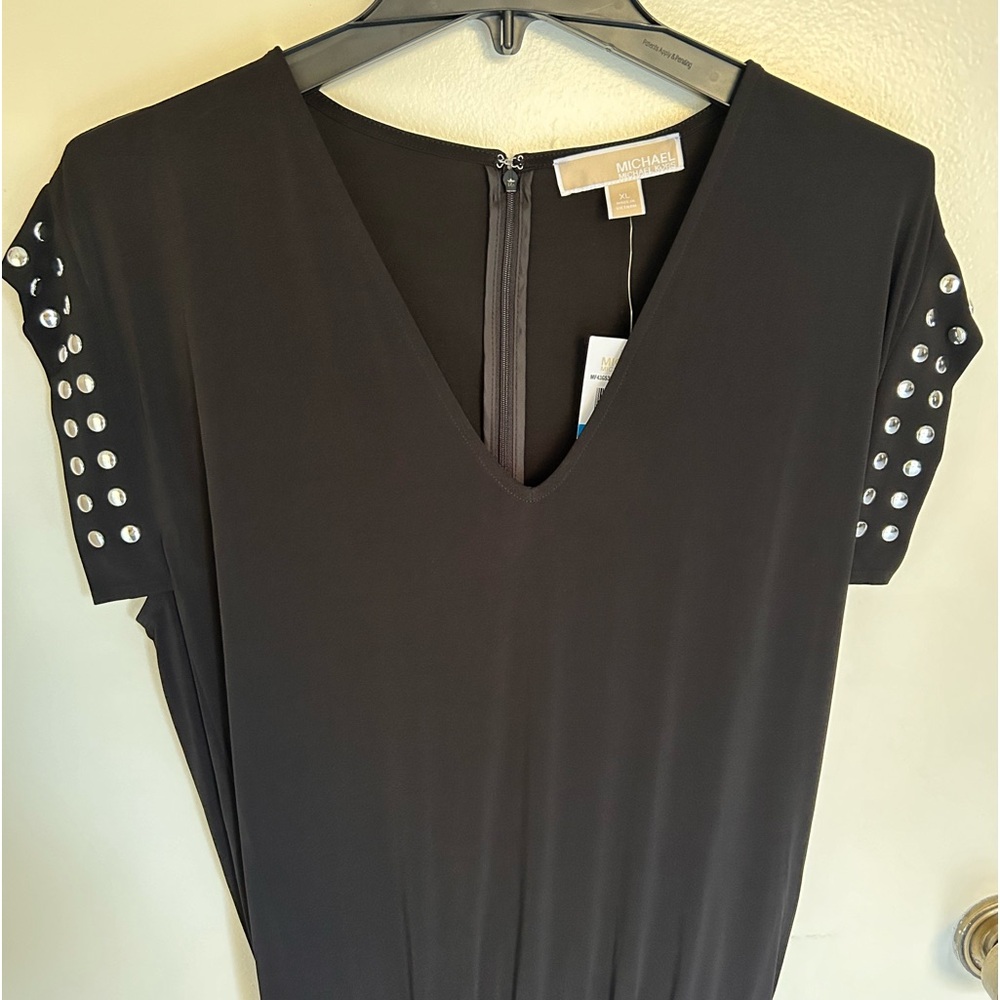Brand NEW Michael Kors Gorgeous Black Jumpsuit. Side XL.